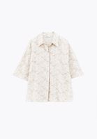 Bayan Çok Renkli Keten Karışımlı Nakışlı Gömlek