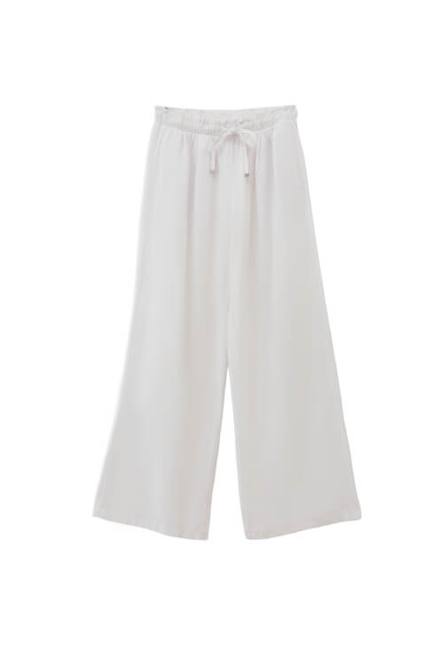 Keten Pantolon ve Pamuklu Atlet Kombini