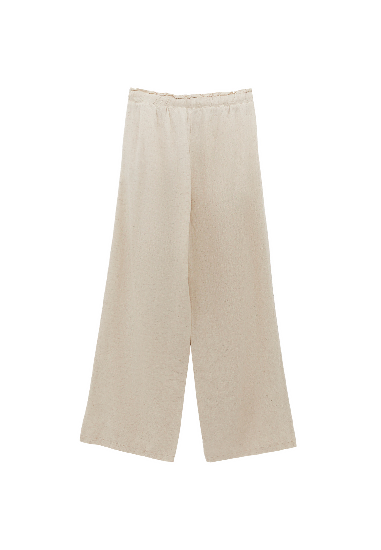 パンツ kemokemo Bej Keten Karışımlı Wide-Leg Pantolon 26YOX-KEMBOLNEW1 | OXXO