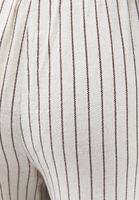 Bayan Kahverengi Keten Karışımlı Wide-Leg Pantolon