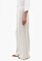 Bayan Çok Renkli Keten Karışımlı Çizgili Pantolon