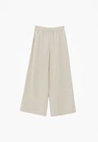 Bayan Çok Renkli Keten Karışımlı Çizgili Pantolon