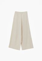 Bayan Çok Renkli Keten Karışımlı Çizgili Pantolon