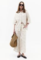 Keten Culotte Pantolon ve Keten Gömlek Kombini