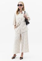 Bayan Çok Renkli Keten Karışımlı Culotte Pantolon