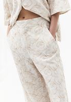 Bayan Çok Renkli Keten Karışımlı Culotte Pantolon