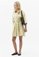 Bayan Çok Renkli Keten Karışımlı Gömlek Elbise