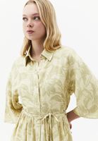 Bayan Çok Renkli Keten Karışımlı Gömlek Elbise