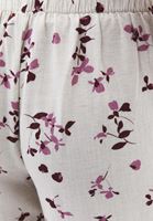 Bayan Çok Renkli Keten Karışımlı Wide-Leg Pantolon