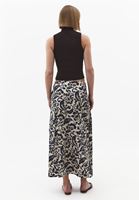 Bayan Çok Renkli Keten Karışımlı Uzun Etek