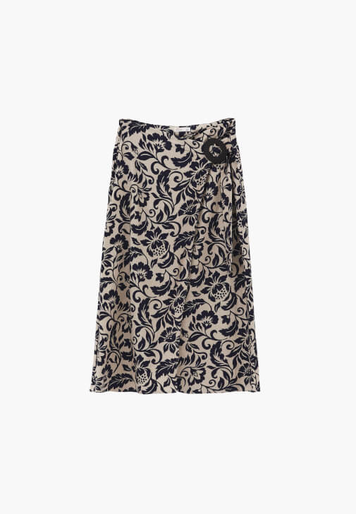 Keten Uzun Etek ve Triko Atlet Kombini