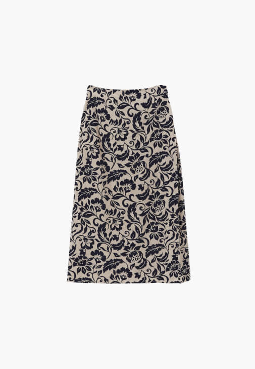 Keten Uzun Etek ve Triko Atlet Kombini