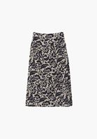 Bayan Çok Renkli Keten Karışımlı Uzun Etek