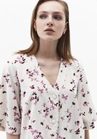 Bayan Çok Renkli Keten Karışımlı Bluz