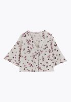 Bayan Çok Renkli Keten Karışımlı Bluz