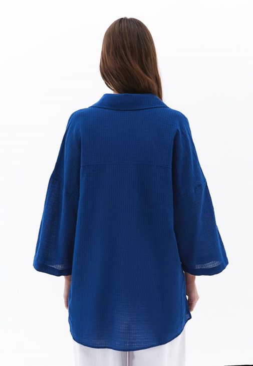 Keten Gömlek ve Keten Wide-Leg Pantolon Kombini