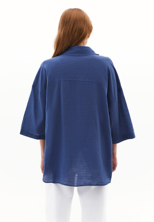 Keten Gömlek ve Yüksek Bel Pantolon Kombini