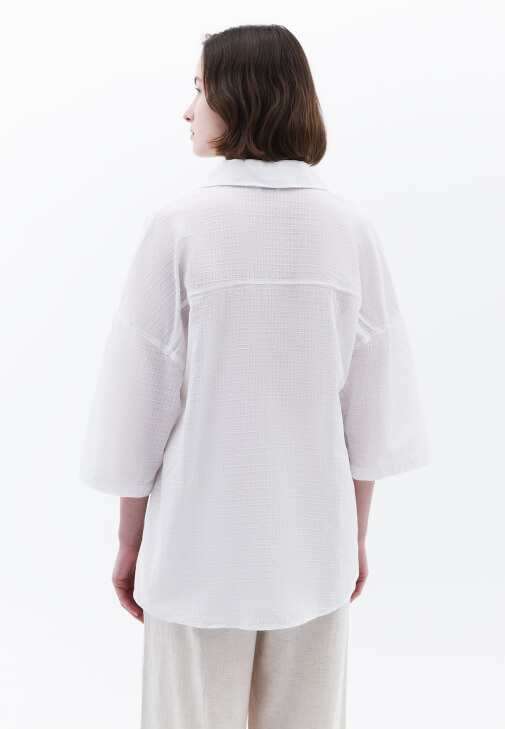 Keten Gömlek ve Keten Bol Paça Pantolon Kombini