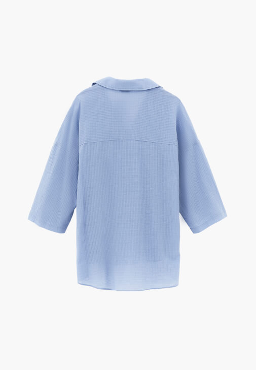 Keten Gömlek ve Barrel-Fit Pantolon Kombini
