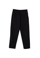 Bayan Siyah Keten Karışımlı Carrot-Fit Pantolon