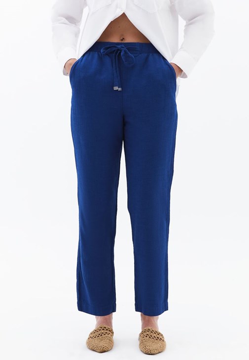 Keten Karışımlı Pantolon ve Poplin Gömlek Kombini