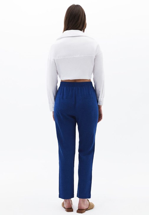 Keten Karışımlı Pantolon ve Poplin Gömlek Kombini