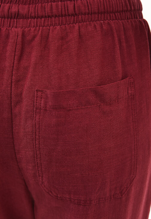Keten Pantolon ve Crop Atlet Kombini