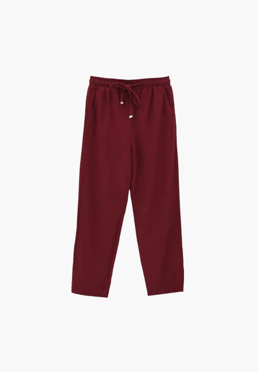 Keten Pantolon ve Crop Atlet Kombini