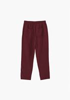 Bayan Kırmızı Keten Karışımlı Carrot-Fit Pantolon