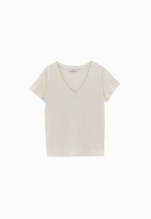 Keten Karışımlı Tişört ve Pantolon Kombini