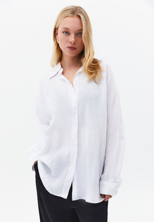 Keten Gömlek ve Modal Pantolon Kombini