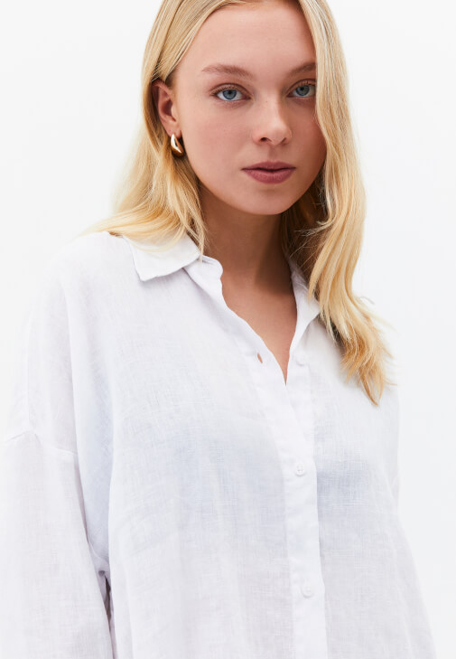 Keten Gömlek ve Modal Pantolon Kombini