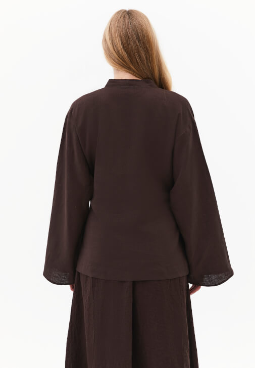 Keten Oversize Ceket ve Keten Elbise Kombini
