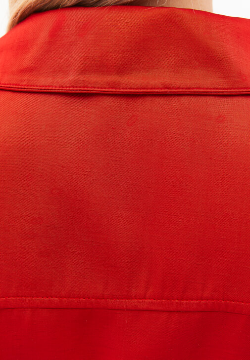 Keten Yelek ve Kick Flare Pantolon Kombini