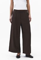 Bayan Kahverengi Keten Karışımlı Culotte Pantolon