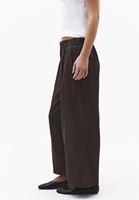 Bayan Kahverengi Keten Karışımlı Culotte Pantolon