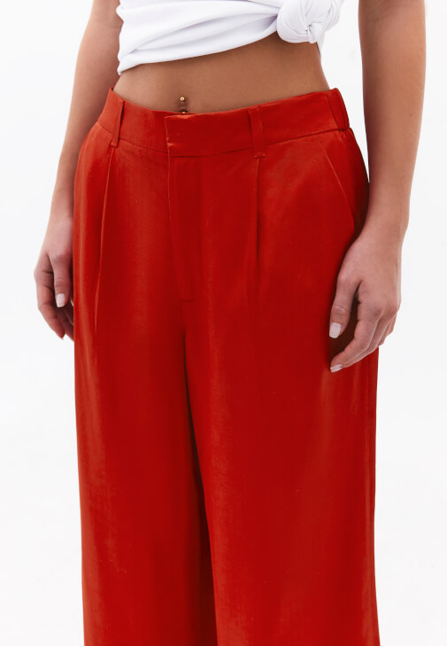 Keten Pantolon ve Oversize Ceket Kombini