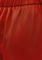 Bayan Kırmızı Keten Karışımlı Culotte Pantolon