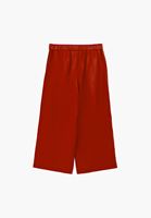 Bayan Kırmızı Keten Karışımlı Culotte Pantolon