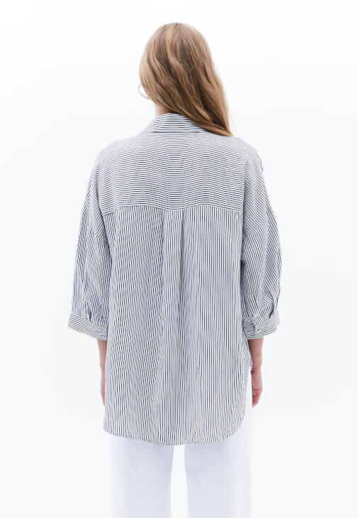 Oversize Keten Gömlek ve Pantolon Kombini