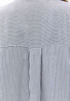 Bayan Lacivert Keten Karışımlı Oversize Gömlek