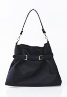 Bayan Siyah Büzgülü Kol Çantası