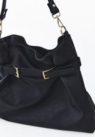 Bayan Siyah Büzgülü Kol Çantası