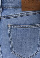 Bayan Mavi Yüksek Bel Mini Denim Etek