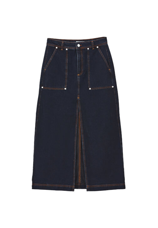 Yırtmaçlı Etek ve U Yaka Atlet Kombini