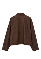 Bayan Kahverengi Vegan Deri Yıkamalı Ceket