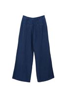 Bayan Mavi Orta Bel Wide-Leg Pantolon ( TENCEL™ )