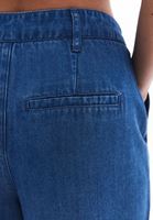 Bayan Mavi Orta Bel Wide-Leg Pantolon ( TENCEL™ )