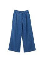 Bayan Mavi Orta Bel Wide-Leg Pantolon ( TENCEL™ )