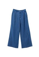 Bayan Mavi Orta Bel Wide-Leg Pantolon ( TENCEL™ )